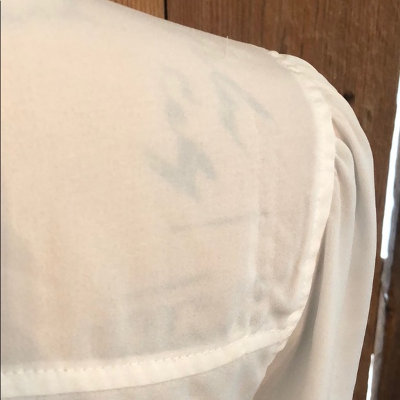 Ladies Sheer White Blouse - Picture 3 of 5